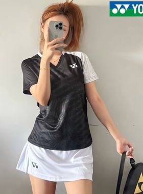 YONEX尤尼克斯新款YY羽毛球服套装定制男女款速干短袖运动服团购
