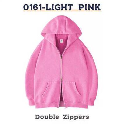 Unisex Oversized Zip Up Hoodie Acid Wash Heavyweight Fleece