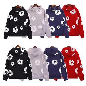 D3nim Te r Wreath Sweatshirt Powder Blue Sleeve Pullover