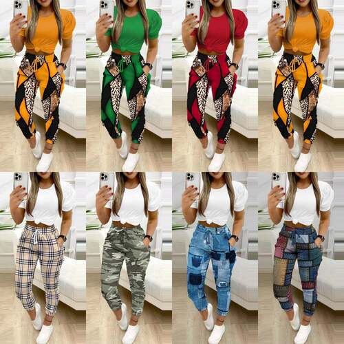 Lazy Style Casual Set, Home Leisure Striped Sportswear for