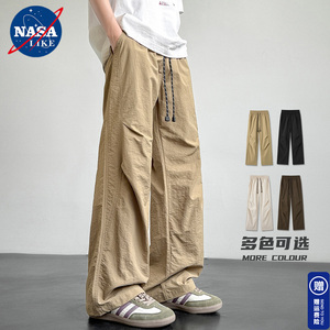 NASA休闲裤子男2025春夏宽松直筒