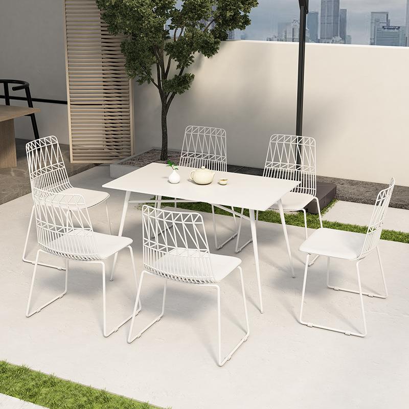 户露厅外桌椅休闲庭LM-24031院花园铁艺桌家椅露天阳台咖啡外摆茶