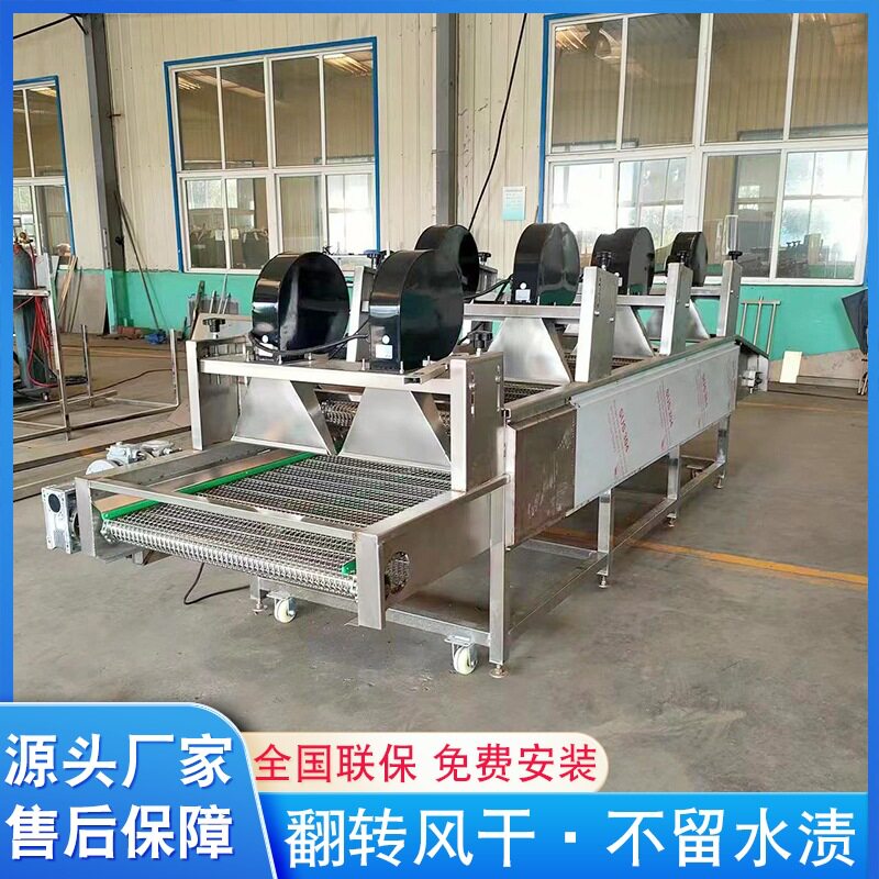 全自动大枣风干机 叶菜类清洗吹干流水线 酱香脆骨软包装沥水机