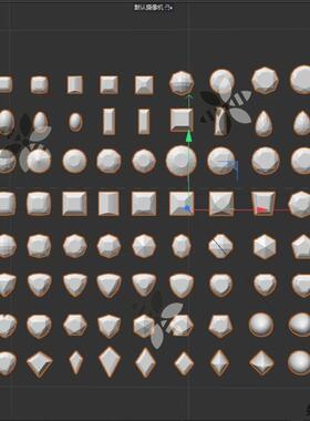 百款钻石 宝石c4d/犀牛/OBJ/3dmax/SU/maya/stp/fbx/blender模型