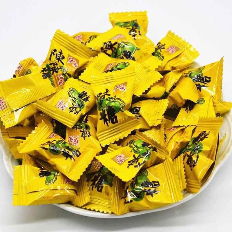 宏源陈皮糖话梅糖水果橙皮酸甜硬糖果餐厅酒店小零食小吃