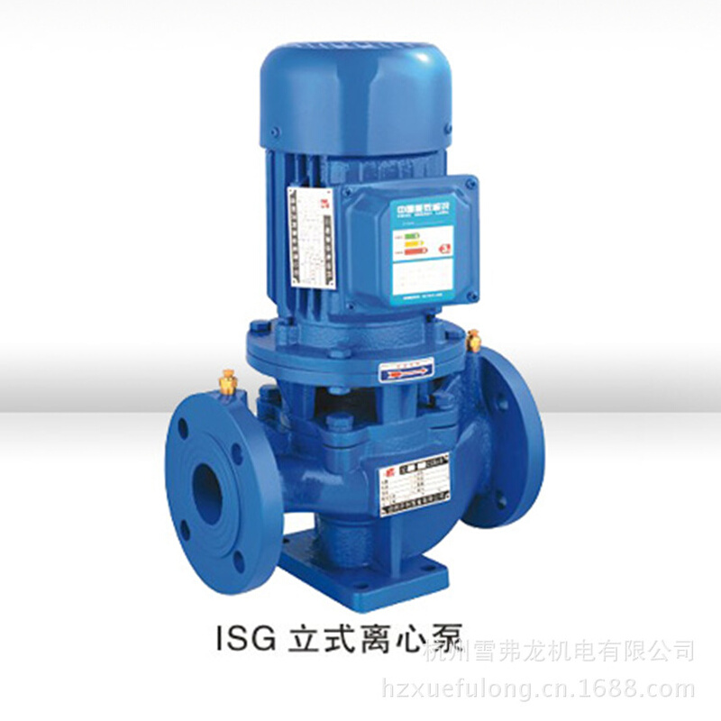 ISG125-100A冷却水立式单级清水管道泵三相热水循环管道离心泵