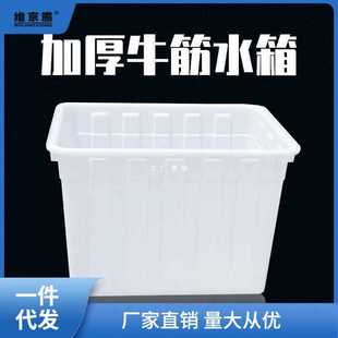 加厚牛筋塑料水箱长方形养鱼水产养殖浅盆家用储水桶塑料桶梅萍