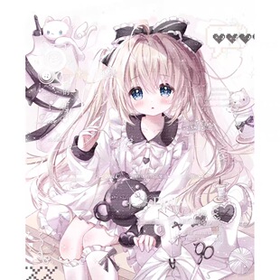 [55张 无条件扭蛋馆20期]卡通女生动漫头像原创圈直购 厚底纹薄玛