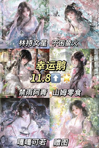 90张  超级幸运鹅扭蛋第十期原创圈厚涂女生头像  高清无水印