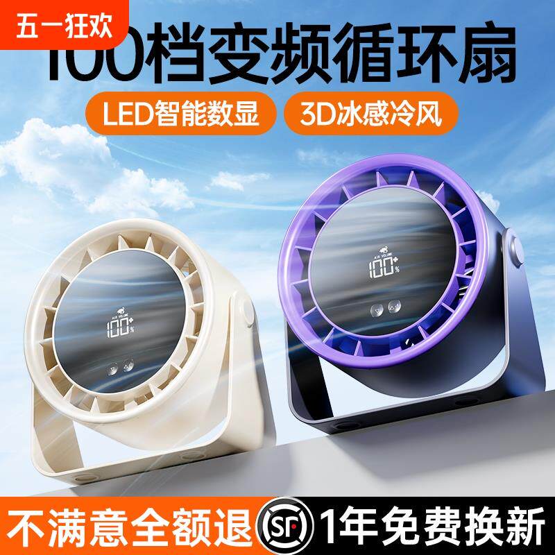 抖音同款】塔菲克小风扇桌面电风扇小型家用静音办公室桌面上usb