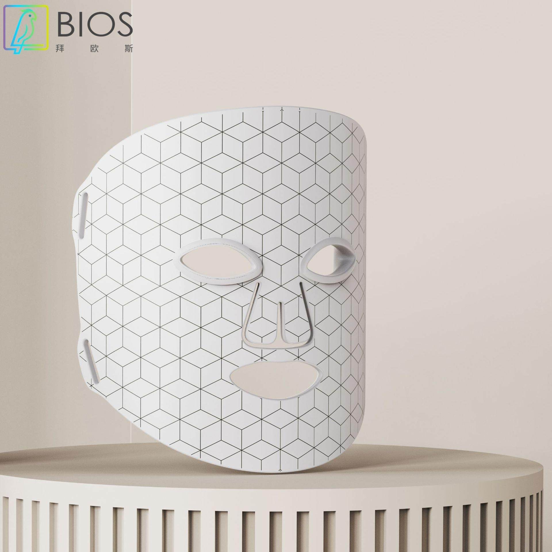 新款硅胶光子嫩肤仪红外4色面膜仪LED大排灯嫩肤光学面罩美容仪