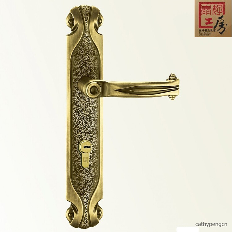 泰好工房泰好铜锁简欧式全铜入户大门卧室内房门锁LM/TH85-8282