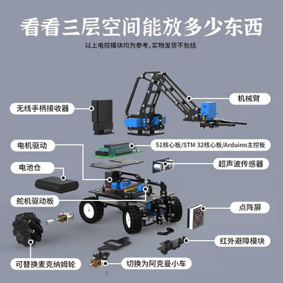 大圣 智能小车 51 STM32 四驱 阿克曼 全向轮 循迹机器人底盘巡线