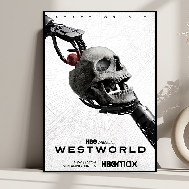 Westworld 西o部世界美剧电影海报装饰画餐厅宿舍酒吧书房复古挂图片