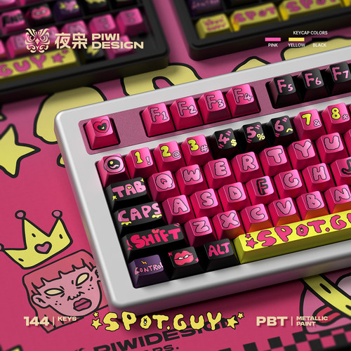 PIWIDESIGN金属漆键帽SPOTGUY