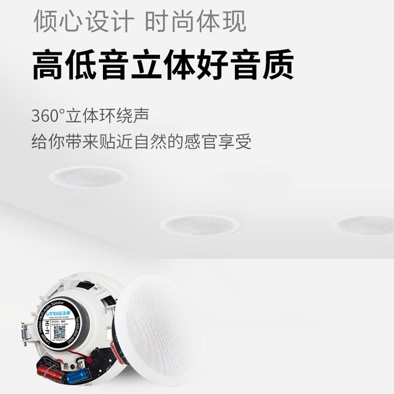 6寸防水同轴分频定阻吸顶喇叭背景音乐环绕音箱8欧卫生间浴室用M1