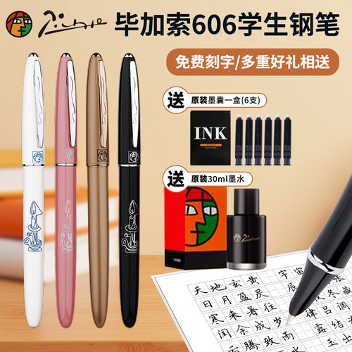 毕加索中小学生练字钢笔可换墨囊