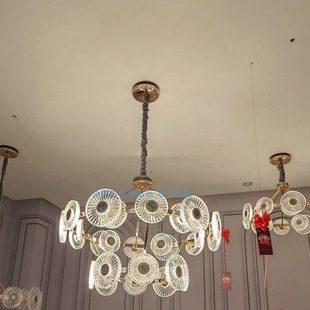 饰发实体单餐厅吊灯壁灯吊轻奢线水晶灯卖瑰丽风专 高端下速客厅装