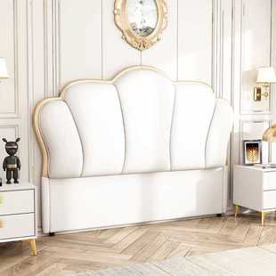 全实木意式 2023新款 轻奢床头板软包靠背板单独落地单买床头软