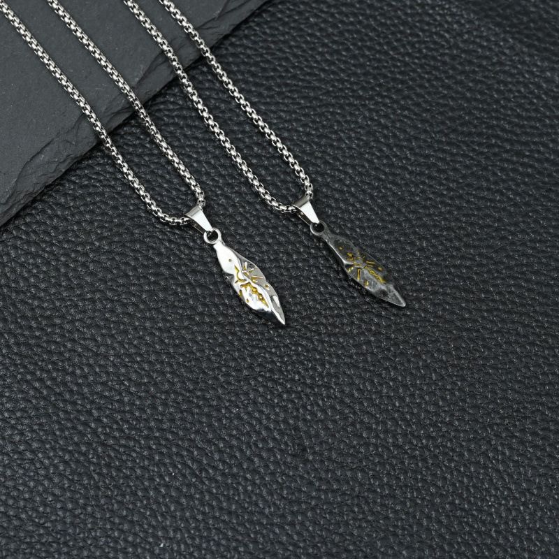 钛钢项链 不规则许愿石项链男女高级感小众复古嘻哈吊坠颈链520