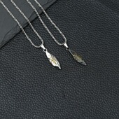 钛钢项链 不规则许愿石项链男女高级感小众复古嘻哈吊坠颈链520