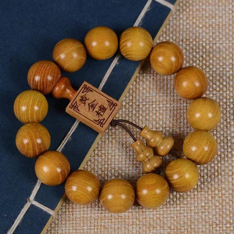 黄金檀老料拓木念珠时尚手链文玩饰品男女文玩串珠手串