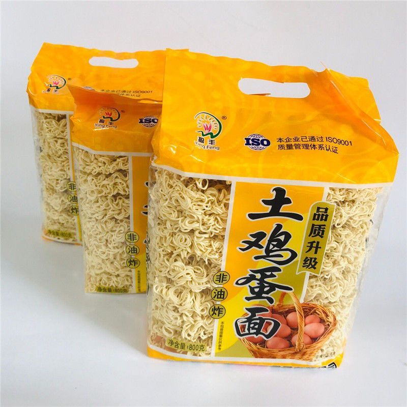 盈丰土鸡蛋面 非油炸方便面 炒面早餐面火锅面麻辣烫面条 800克