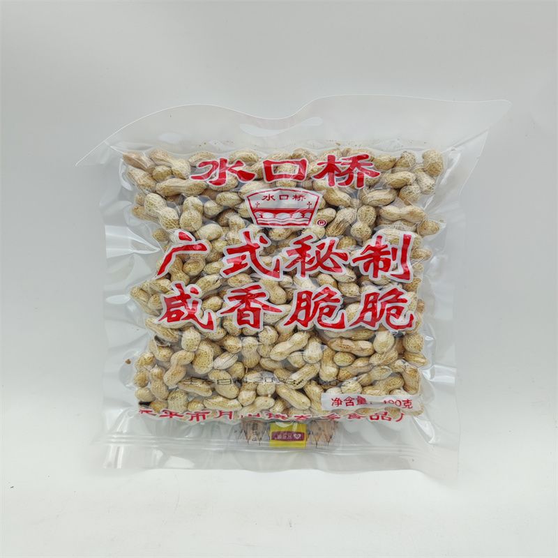 水口桥 咸香脆脆花生咸干花生原味花生广式秘制花生酒吧花生400克