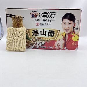 水晶双子淮山面 非油炸宽面条 汤面炒面火锅面大碗面3.5斤整箱