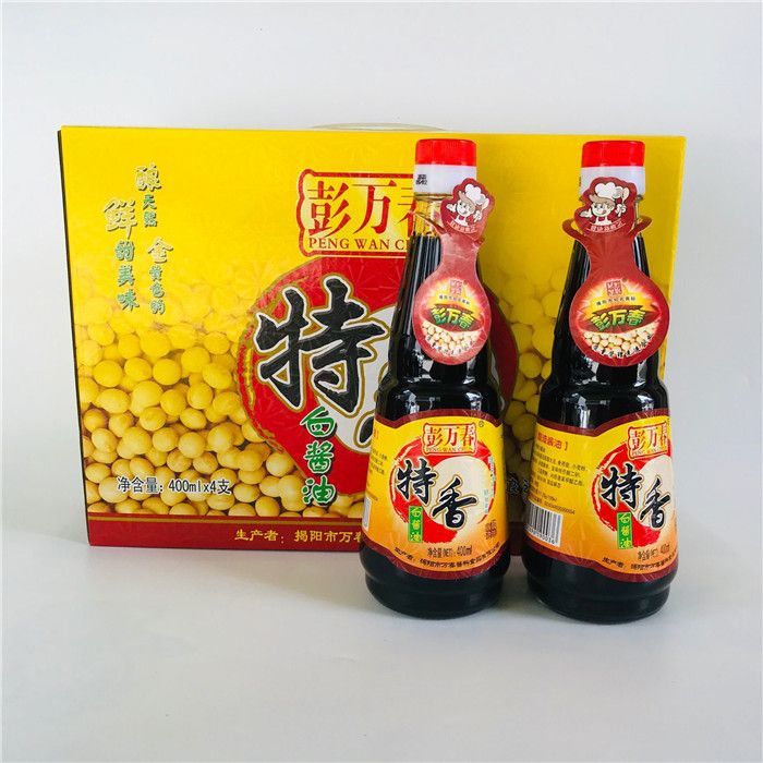彭万春特香白酱油 揭阳酱油 调味酱油 潮汕酱油蘸酱家庭装400毫升