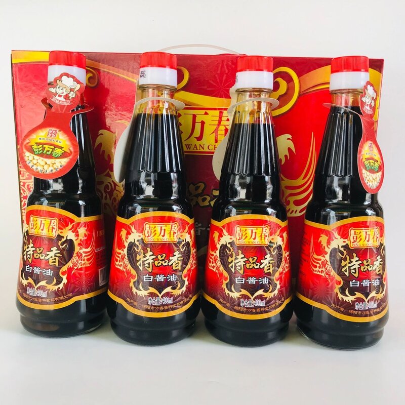 彭万春特品香白酱油揭阳酱油调味酱油 蘸酱家庭装1600毫升4瓶包邮
