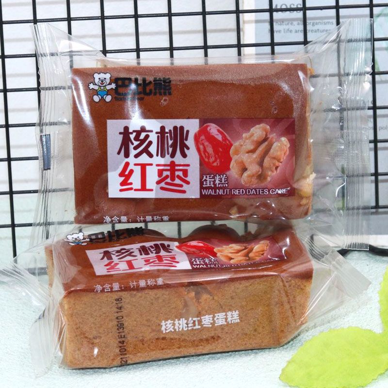 6月巴比熊核桃红枣蛋糕儿童营养早餐办公室西式下午茶点网红