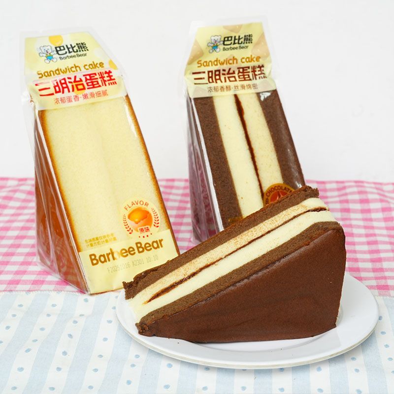 7月巴比熊三明治蛋糕巧克力原味夹心早餐办公室下午茶点甜品零食