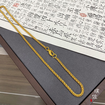 新款不掉色新中式国潮风百搭简约经典时尚小鱼麦穗轻奢古法项链
