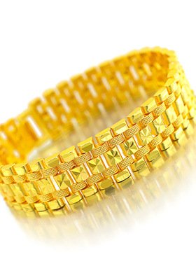 越南沙金轻奢高级时尚仿金大气男手表链男款时尚真金手链