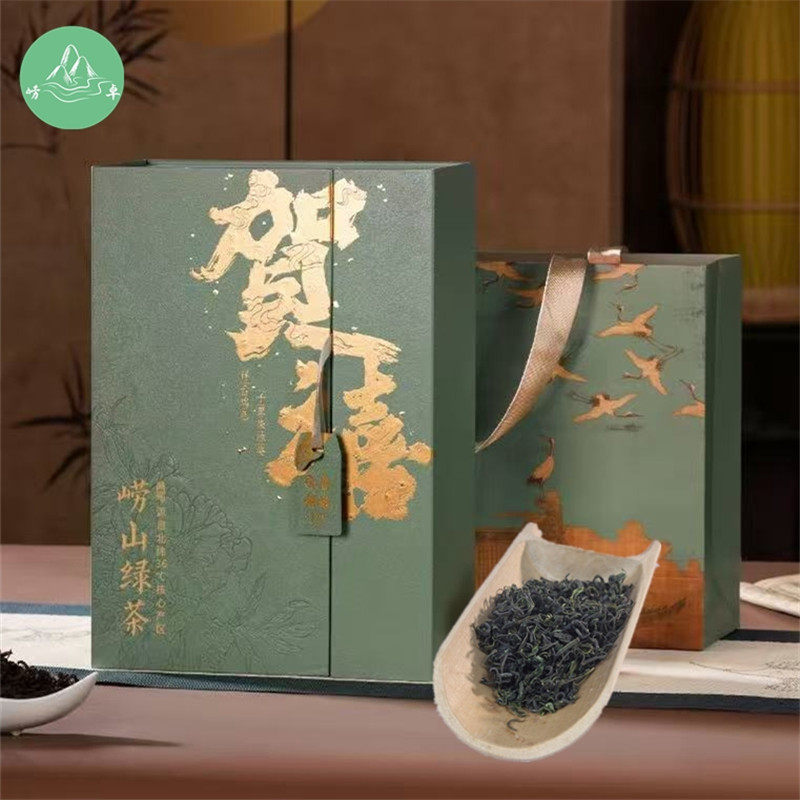 崂卓崂山绿茶2026新茶500g礼盒装明前头春头采 送礼山东青岛特产
