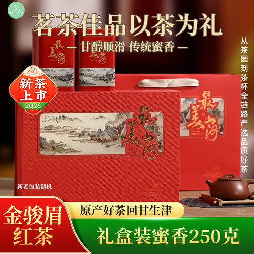 崂卓新茶金骏眉红茶新茶礼盒装250g