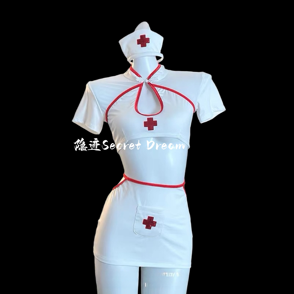 隐迹国风盘扣性感诱惑露背护士装制服女2026新款纯欲火辣qqny