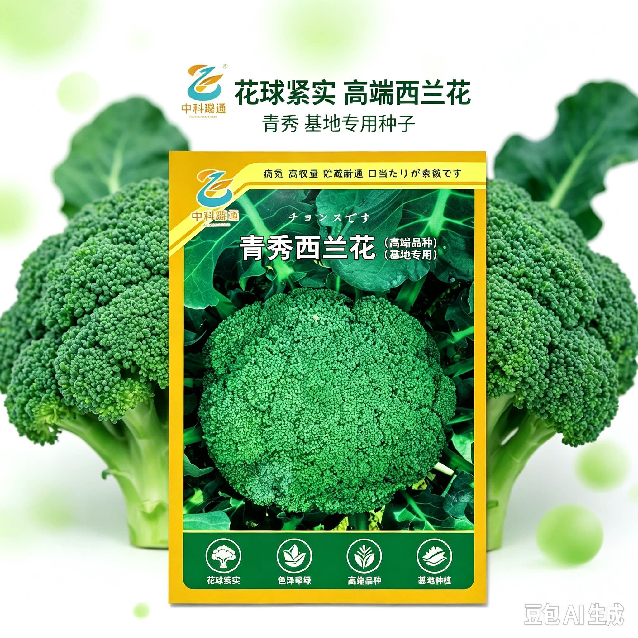 青秀西兰花种子杂交西蓝花种籽新品种抗病丰产基地专用春秋花椰菜