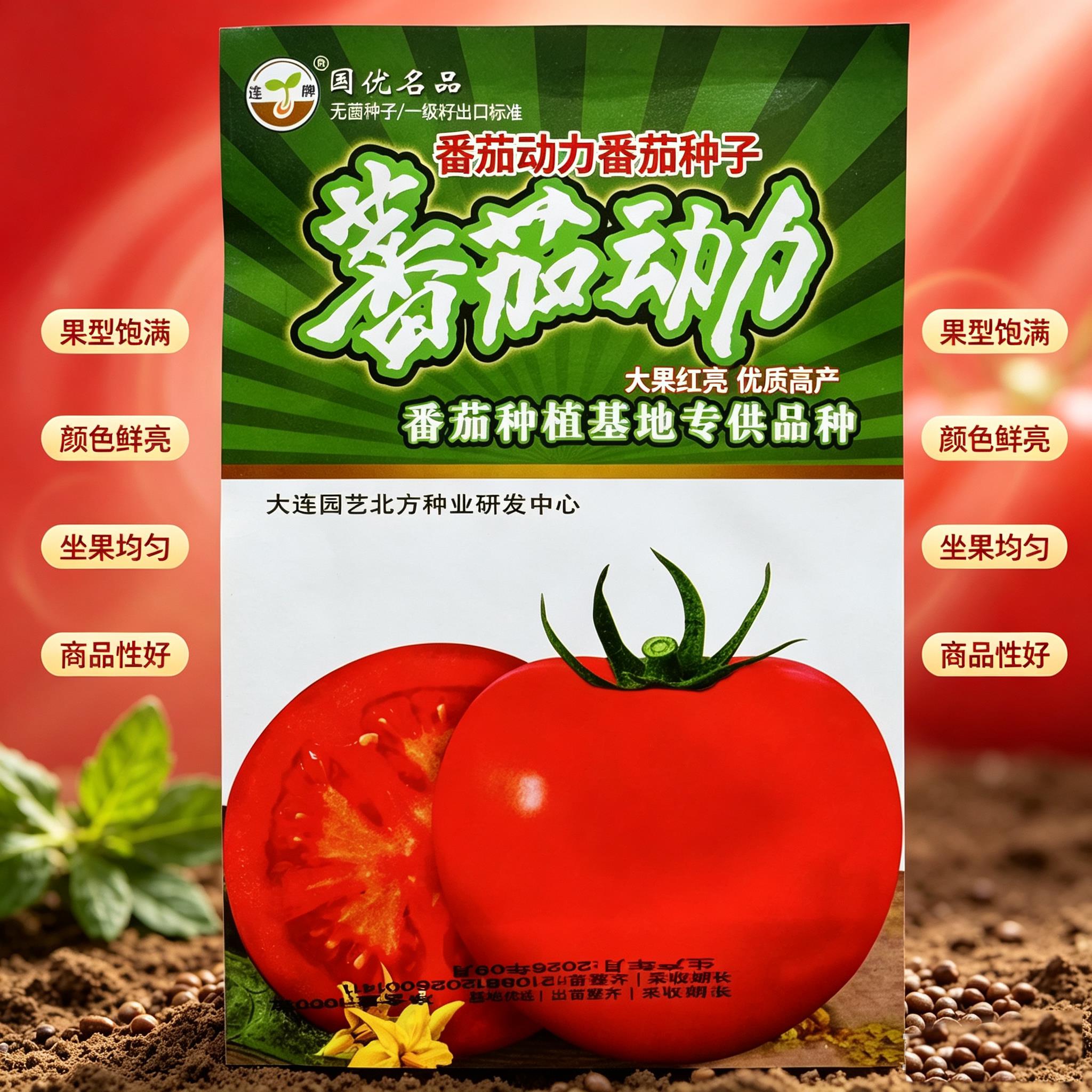 番茄动力西红柿种子出口无菌种籽大果粉红色基地专用蔬菜种孑春季