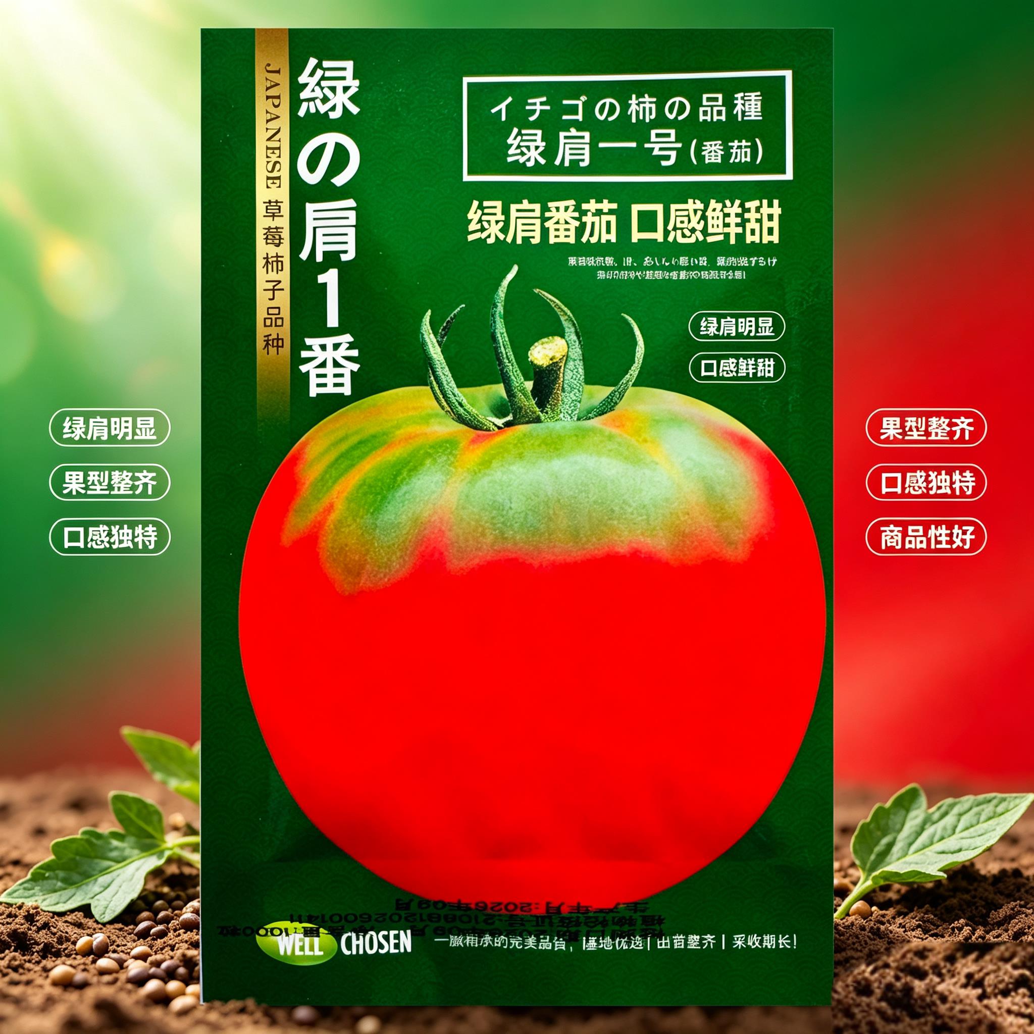 绿肩一号番茄种子高产大棚西红柿种籽耐弱光硬度高四季越冬早春孑