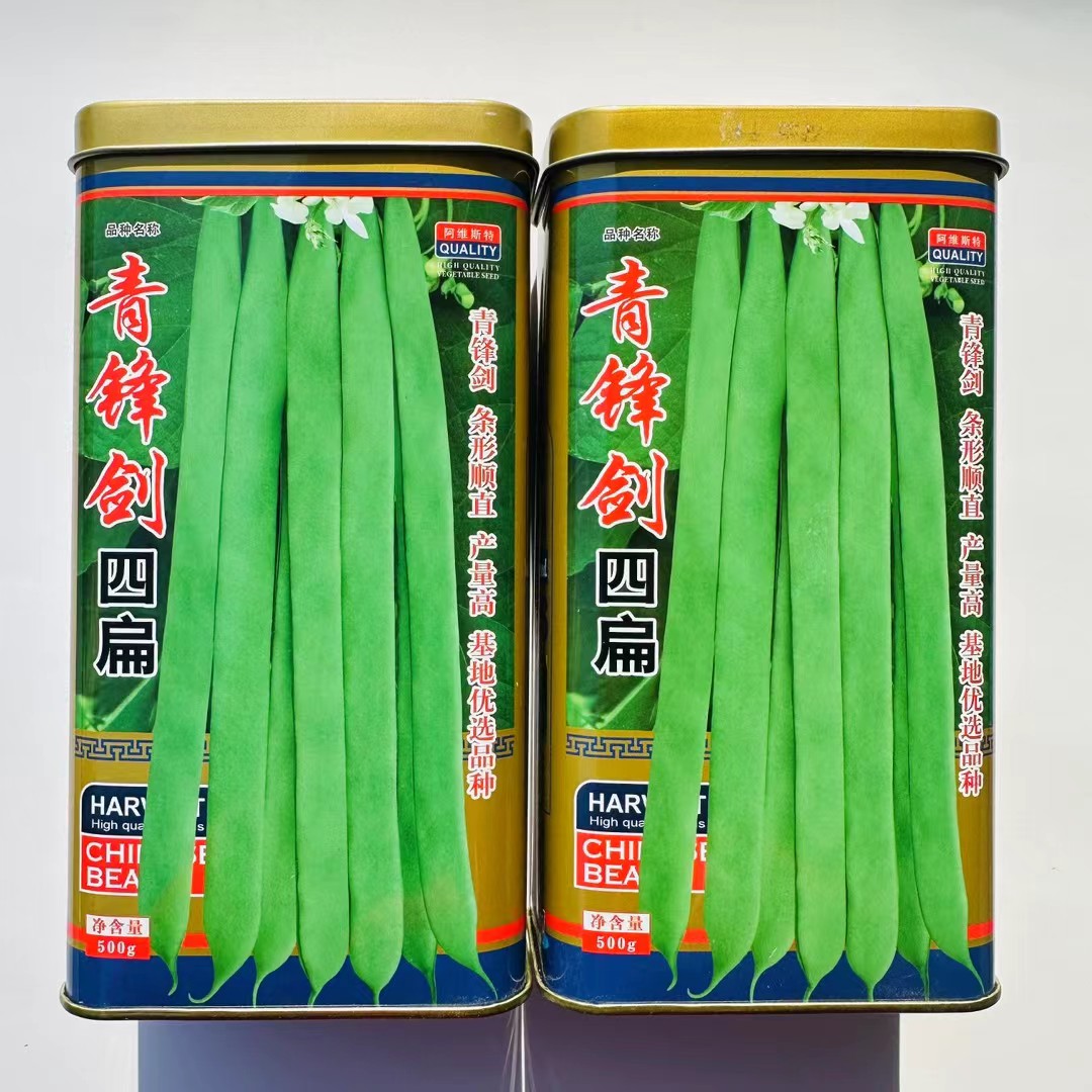 青锋剑四扁架豆种子扁条绿荚四季豆种子无筋豆籽绿扁豆种子不鼓豆
