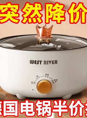 德国家用电煮锅宿舍小电锅电炒蒸煮一体锅电炒锅一体多功能电火锅