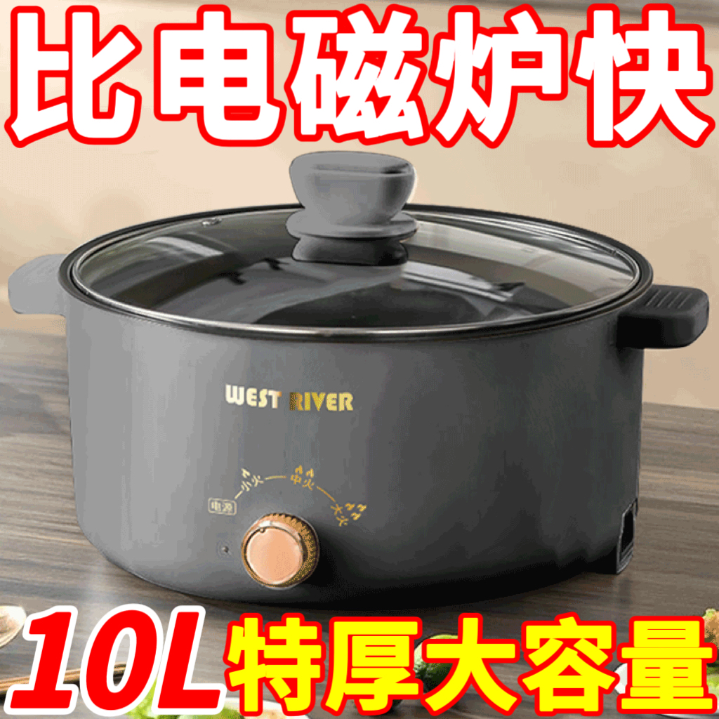 德国全自动一体炒菜电炒锅多功能料理锅蒸煎炒涮不粘电火锅电蒸锅
