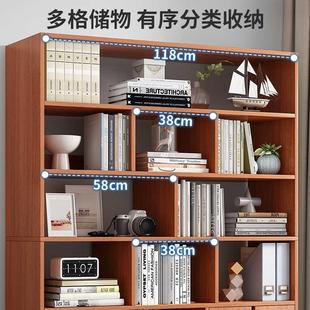 简易书架落地多层置物架组合简约现代经济型家用客厅收纳学生书柜