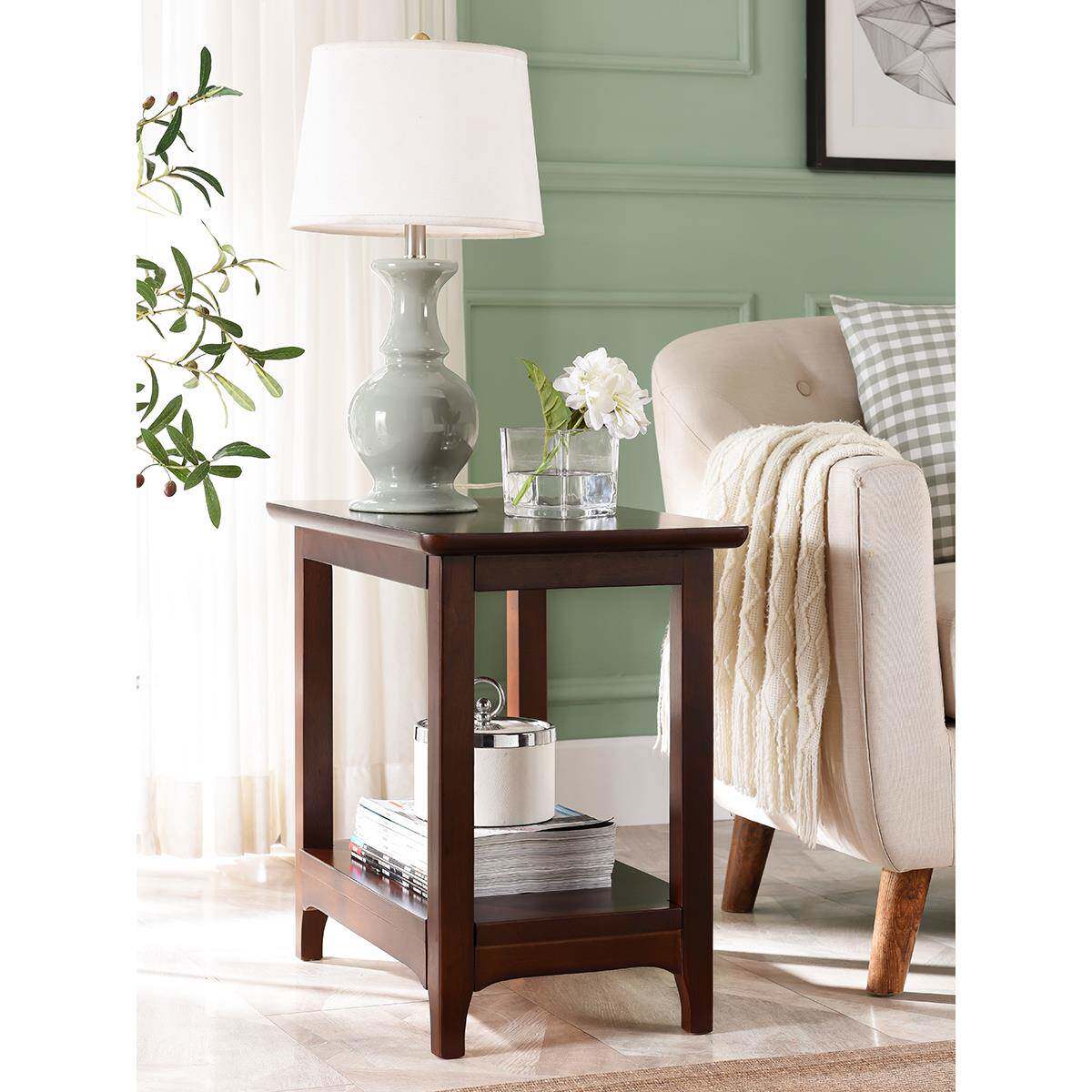 实木角几沙发边柜客厅储物角柜简约小边几家用长方形桌子美式茶几