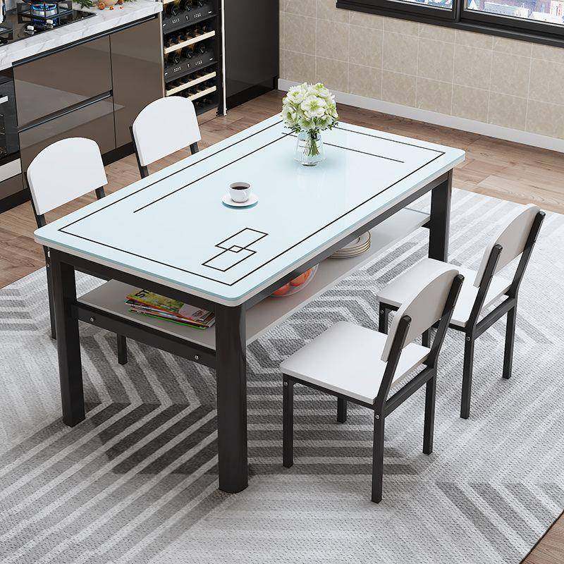 钢化玻璃餐桌椅组合小户型家用吃饭桌客厅厨房简约双层长方形桌子,金属材料及制品,金属加工件/五金加工件,淘宝优惠券,粉丝福利购,淘宝优惠卷