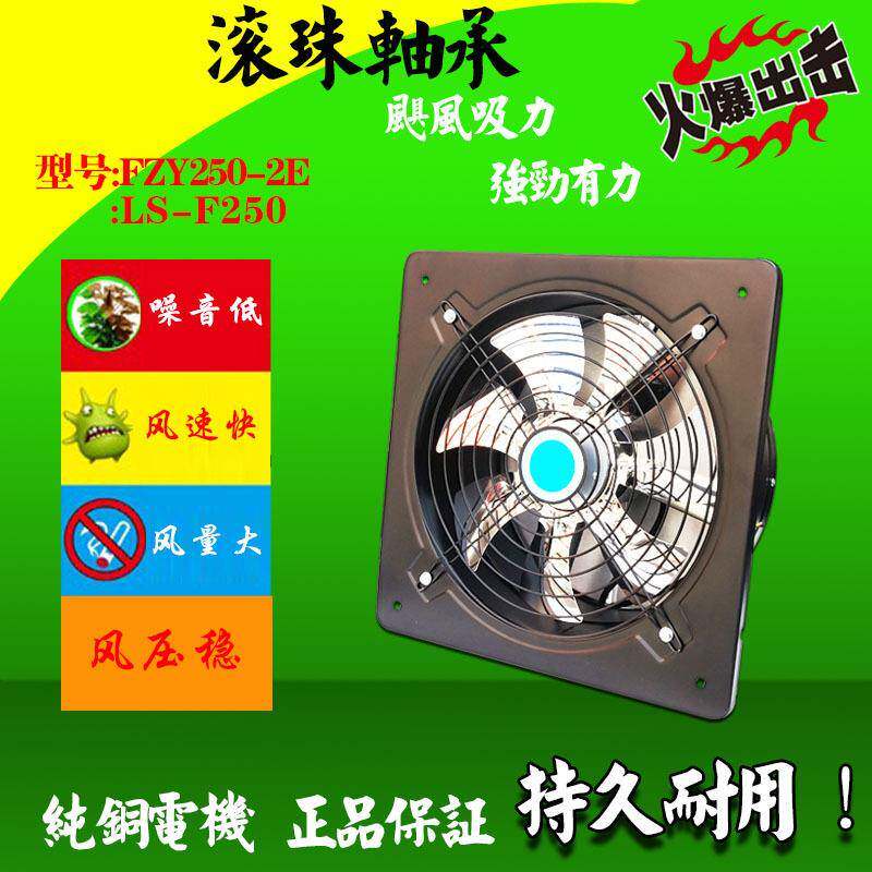 高速排气扇FZY250厨房油烟纯铜电机低噪音10寸排风机卫生间换气扇