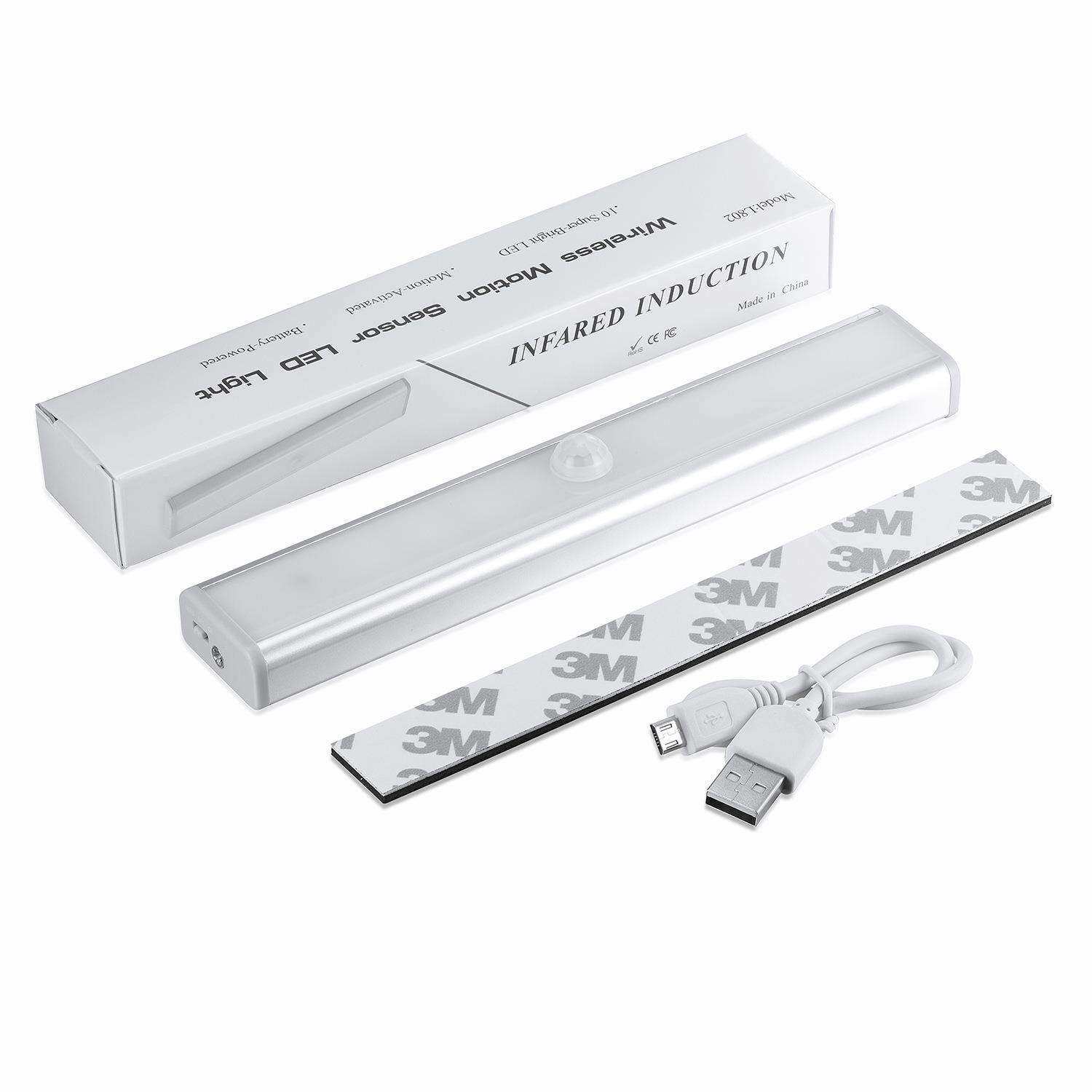 LED人体红外感应灯小夜灯 衣柜灯橱柜灯人来即亮人走即灭节能小夜