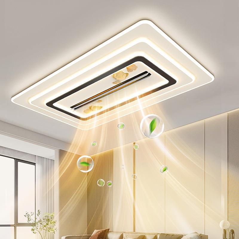 无叶风扇灯2025新款客厅led吸顶灯两季暖风机取暖器家用冷暖风扇